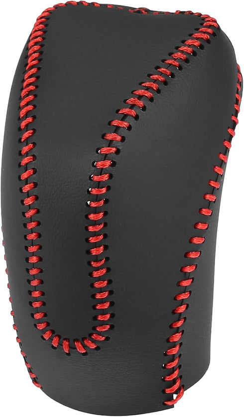 Automatic Gear Shift Knob Cover Sheath Transmission Boot Shift Lever for Subaru Legacy Outback 2020-2023 Faux Leather Black Red Stitches...
