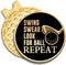 Swing Swear Look for Ball Repeat Golf Ball Marker with Magnetic Hat Clip,Funny Golf Gift for Men Woman...