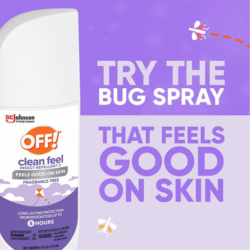 OFF! Clean Feel Insect Repellent Spritz with 20% Picaridin, Bug Spray with Long Lasting Protection from Mosquitoes, Feels Good on Skin, 6 oz...