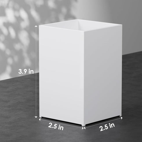 MaxGear White Acrylic Pen Holder 2 Pack Pencil Holder for Desk, Small Pen Cup Pencil Cup Pen Cups for Desk Pen Holders Pencil Holders, Makeup Brus...