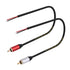 2Packs Speaker Wire RCA Audio Both Male Plug Jack Connector Adapter to Bare Wire Open End Pigtail Audio Video Lotus Plug Repair Cable for Amplifie...
