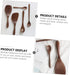 Black Walnut Cutlery Set Flatware Kitchen Tool Wood Scoop Wooden Rice Spoon Honey Spoon Black Walnut Spoon Kitchen Cooking Scoop Cooking Utensils ...