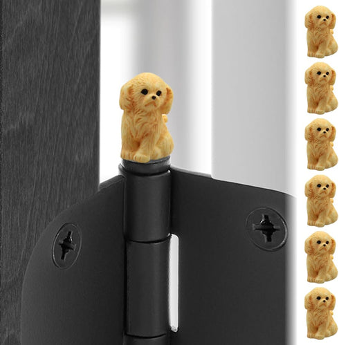 Door Hinge Heads Decorative Topper - Magnetic Hinge Head Dog Set of 6...
