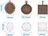 PH PandaHall 60pcs Pendant Trays, 30pcs Photo Charms Pendants Bezel Blanks with 30pcs Glass Cabochon Dome Round Oval Square Tiles for Bouquet Wedd...