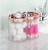 mDesign Plastic Canister Jar Organizer Set with Storage Lid - Home Decor Holder for Bathroom/Restroom Vanity Countertop, Cabinet - Holds Cotton Ba...