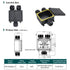 Junction Box Outdoor Waterproof Electrical Box, 3 Way Plug Line Plastic External Junction Box, Electric Power Cord Boxes Suitable for Outdoor Ligh...
