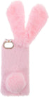 Mikikit Pink Plush Bunny Case for iPhone SE 2020/7/8 - Kawaii Fuzzy Fluffy Protective Case...