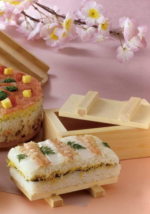 JapanBargain 3131, Wooden Rectangular Oshizushi Sushi Press Mold Maker Rice Mold, 7x4 inch, 1 Pack...