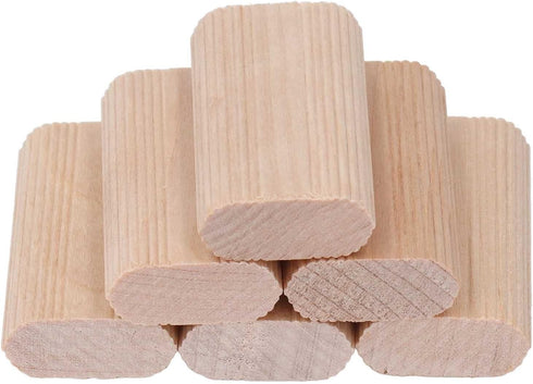50Pcs Wood Stopper Beech Insertion Dowel Block for Woodworking Furniture Splicing Tool(6x20x40MM)...