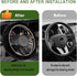 Fuzzy Steering Wheel Cover, Universal 15'' Steering Wheel Protector with Soft Plush, Anti-Slip Car Wheel Covers for Warm Winter, Car Interior Acce...