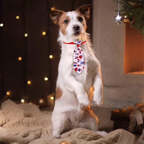 Dog Bow Ties Set, 24pcs Adjustable Holiday Themed, for 4th of July, Memorial Day, Pet Dog Collar Grooming Accessories...