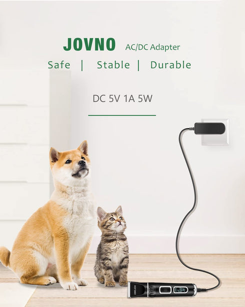 5V Power Cord Replacement HOLDOG Dog Clippers Charger for Professional Heavy Duty Dog Grooming Clipper 3-Speed Low Noise High Power Rechargeable C...