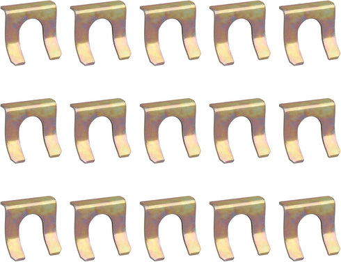 15 Pcs Brake Line Clips Metal Brake Line Retainer, Steel Replacement U Shaped Brake Hose Bracket Brake Hose Retaining Clamp, Replacement Hose Reta...