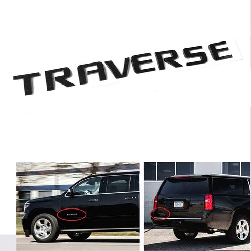 1x OEM Traverse Emblem Nameplate Letters 3D Logo Badge Compatible with Traverse Black 20896270...