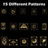 YASMEN 45 Pieces Stickers for Kids, Transparent Golden Astrology Sticker Pack, Resin Stickers DIY Craft Kits for Scrapbooking Bullet Journal Lapto...