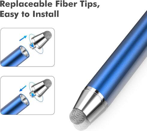 Stylus Pens for Touch Screens,Granarbol Precise Long Stylus Touch Screen Pen with 3 Extra Replaceable Fiber Tips Capacitive Stylus for iPad iPhone...