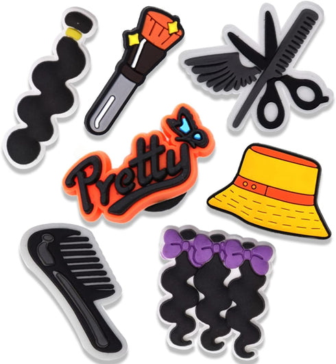 20 Pcs HairDressing Charms, Hair Beauty Salon Shoe Decoration Charms...