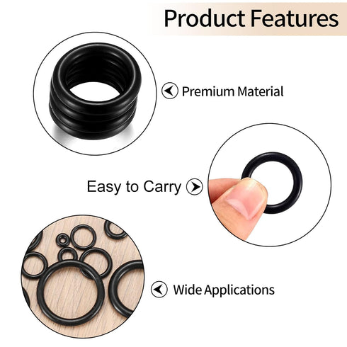 O Ring Assortment Kit, 360 Pcs Rubber Washer Orings, 24 Sizes Pressure Washer O Ring Kit for Faucet, Hose, Automotive, Air Gas Plumbing Sealing Re...