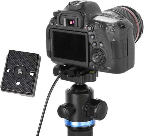 Quick Release Plate, Tripod Quick Release Plate Fit for Manfrotto 200pl-14 Rc2 Camera Tripod Head (Pack of 2) Black...