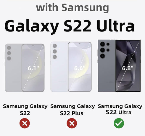for Samsung Galaxy S22 Ultra 5G Case, Aluminum Metal Gorilla Glass Waterproof Shockproof Military Heavy Duty Sturdy Protector Cover Hard Case,with...
