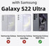 for Samsung Galaxy S22 Ultra 5G Case, Aluminum Metal Gorilla Glass Waterproof Shockproof Military Heavy Duty Sturdy Protector Cover Hard Case,with...