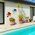 FANWNKI Set of 3 Metal Fish Wall Decor Art Outdoor Indoor Sculpture Hanging for Pool Home Porch Fence Garden...