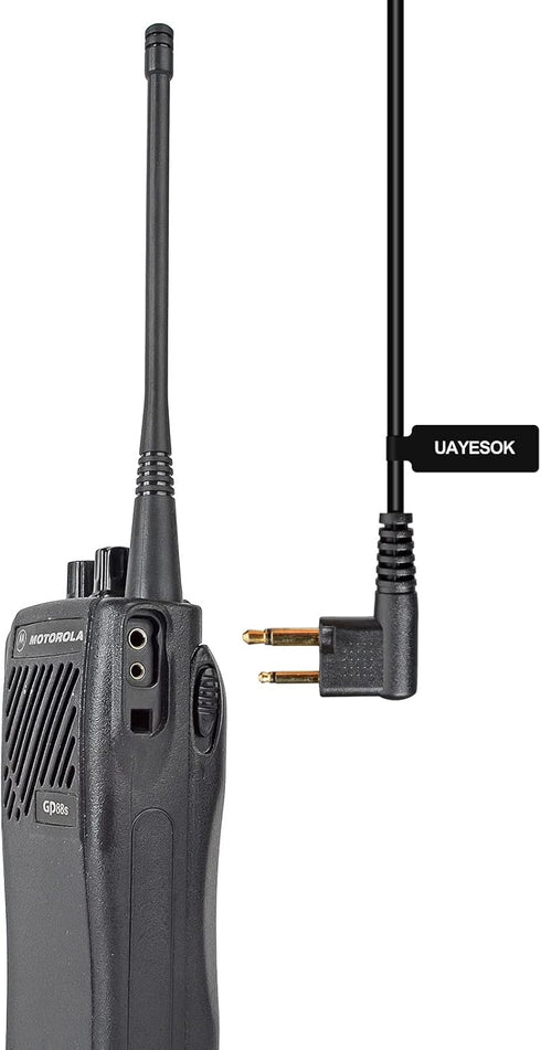 UAYESOK 2 Pin Headset for Motorola CP200 CP200D CLS1110 DTR550 RDU2020 RDU4100 RDU4160D HYT hytera TC-610 Walkie Talkie Ear hook Surveillance Kit ...