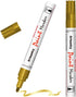 Gold Paint Pens Permanent Markers - 2 Pack Paint Markers for Metal, Rubber,Wood, Rocks, Canvas, Plastic, Dark Surface, Craft Art Supplies, Medium ...