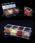 Seasoning Box with Spoon 4 Compartments Multi-Grid Spice Storage Container storage Tool for Kitchen Herb Spice Tools Gadgets...