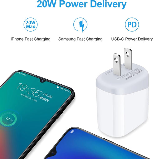 USB C Pixel 7 Fast Charger Type C Charging Block for Google Pixel 8a 8 Pro 7a 7 Pro 7 6a 6 Pro 5a,20W PD 3.0 USB C Wall Charger Box Cube Power Ada...