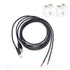 2PCS 20AWG USB Pigtail 2 Wire,2M/6.5FT USB 2.0 Male Plug 2pin Wire DIY Pigtail Cable 5V Bare Wire Cable 5V 5A Black USB Plug Power Cable with 2-Po...