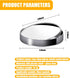 2 PCS Car Reversing Blind Spot Mirror, 2.16" x 0.39" High-definition Glass 360° Large Viewing Angle Round Mirror, Self-adhesive ABS Anti-collision...