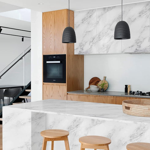 Decotalk Marble Contact Paper White Marble Contact Paper for Countertops Marble Contact Paper Peel and Stick Marble Wallpaper for Kitchen Countert...