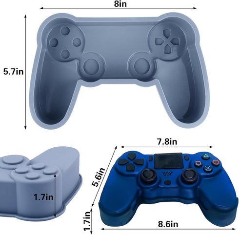 AIERSA Game Controller Silicone Baking Mold,Video Game Cake Molds for Baking,8 Inch Nonstick Cake Pan for DIY Birthday,Video Game Theme Controller...
