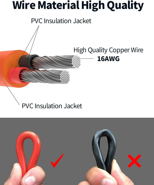 Tonton DC7909 8mm Power Pigtails Cable 3.3FT, 12V Female Plug to Bare Wire Open End Repair Cord for Jackery Bluetti Power Bank Station Portable Ge...
