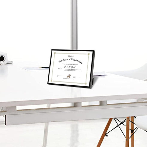 Golden State Art, 8.5x11 Picture Frame Certificate Document Frames with High Definition Real Glass, Wall & Tabletop Degree Frame for 8.5 x 11 Dipl...