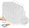 6 Pack - 200 Mesh Fine Mesh Strainer & Nut Milk Bags, Reusable Food Strainer - Food Grade BPA-Free - Ultra Strong Fine Nylon Mesh - Nutmilk, Juice...