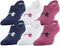 Under Armour Women's 6 Pack Essential Breathe Lite Ultra Low Socks, Medium - Magenta Quartz/Assorted...