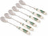 Spode Christmas Tree Teaspoons - Set of 6, Holiday Silverware for Desserts and Beverages, Stainless Steel Flatware with Porcelain Handles, 6-Inch ...