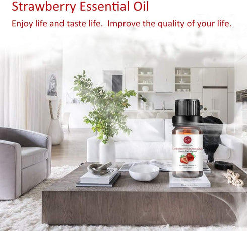 6-Pack Strawberry Essential Oil, Pure, Undiluted, Therapeutic Grade Strawberry Oil - 6x10 mL...