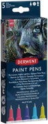 Derwent Paint Pen, Palette #3, 0.5mm Japanese Nib, 5 Pens (ZD2305520)...