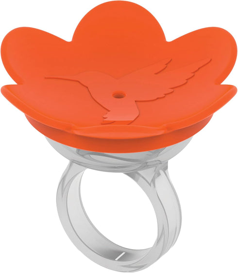 Hummingbird Ring Feeder (Orange) - Hand Feed Hummingbirds Right in Your Backyard. Get up Close and Personal with Nature. Proudly Made in The U.S.A...