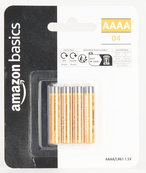 Amazon Basics 4-Pack AAAA Alkaline High-Performance Batteries, 1.5 Volt, 3-Year Shelf Life...