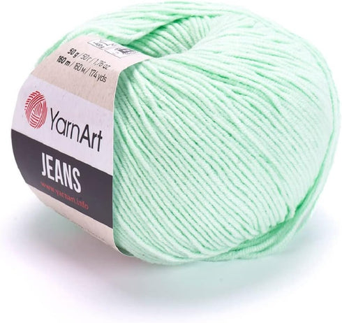 Yarn Art 55% Cotton 45% Acrylic YarnArt Jeans Sport Yarn 1 Skein/Ball 50 gr 174 yds (79)......