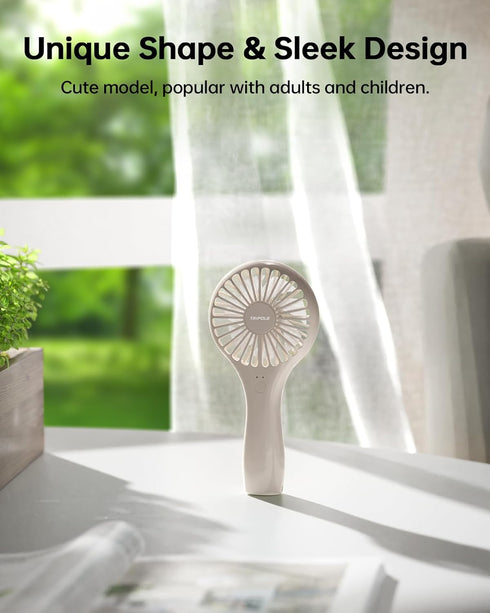 TriPole Mini Portable Fan Powerful Personal Handheld Battery Operated Rechargeable Fan Speed Adjustable Small Eyelash Fan for Stylish Kids Girls W...