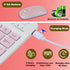 Bluetooth Keyboard and Mouse Combo,Ultra Slim Rechargeable Portable Wireless Keyboard Mouse Set Compact for Android Windows Tablet Cell Phone iPho...