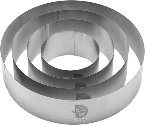 Cake Ring Set,Cake Mold Set,Pastry Ring,Mousse Ring,Ring Mold for Baking-4/6/8/10 Inch...