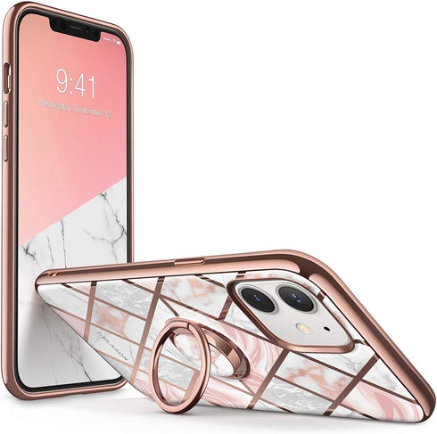 i-Blason Cosmo Snap Case Designed for iPhone 12 Mini 5.4 Inch (2020 Release), Slim with Built-in 360° Rotatable Ring Holder Kickstand Supports Car...