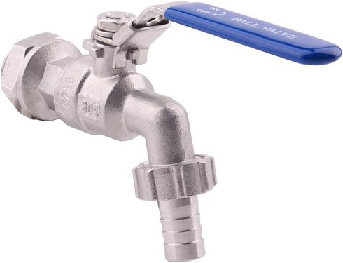 DERNORD Stainless Steel Ball Valve - 1/2 Inch Weldless Bulkhead for Building Home Brew Kettle/Mash Tun...