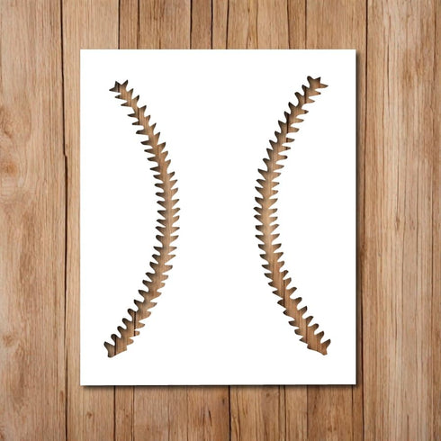 Baseball Threads Stencil - Baseball Stencil - Sports Sport Stencils for Painting on Wood, Glass, Wall, Rock, Walls, Glassware, Canvas (5x6)...